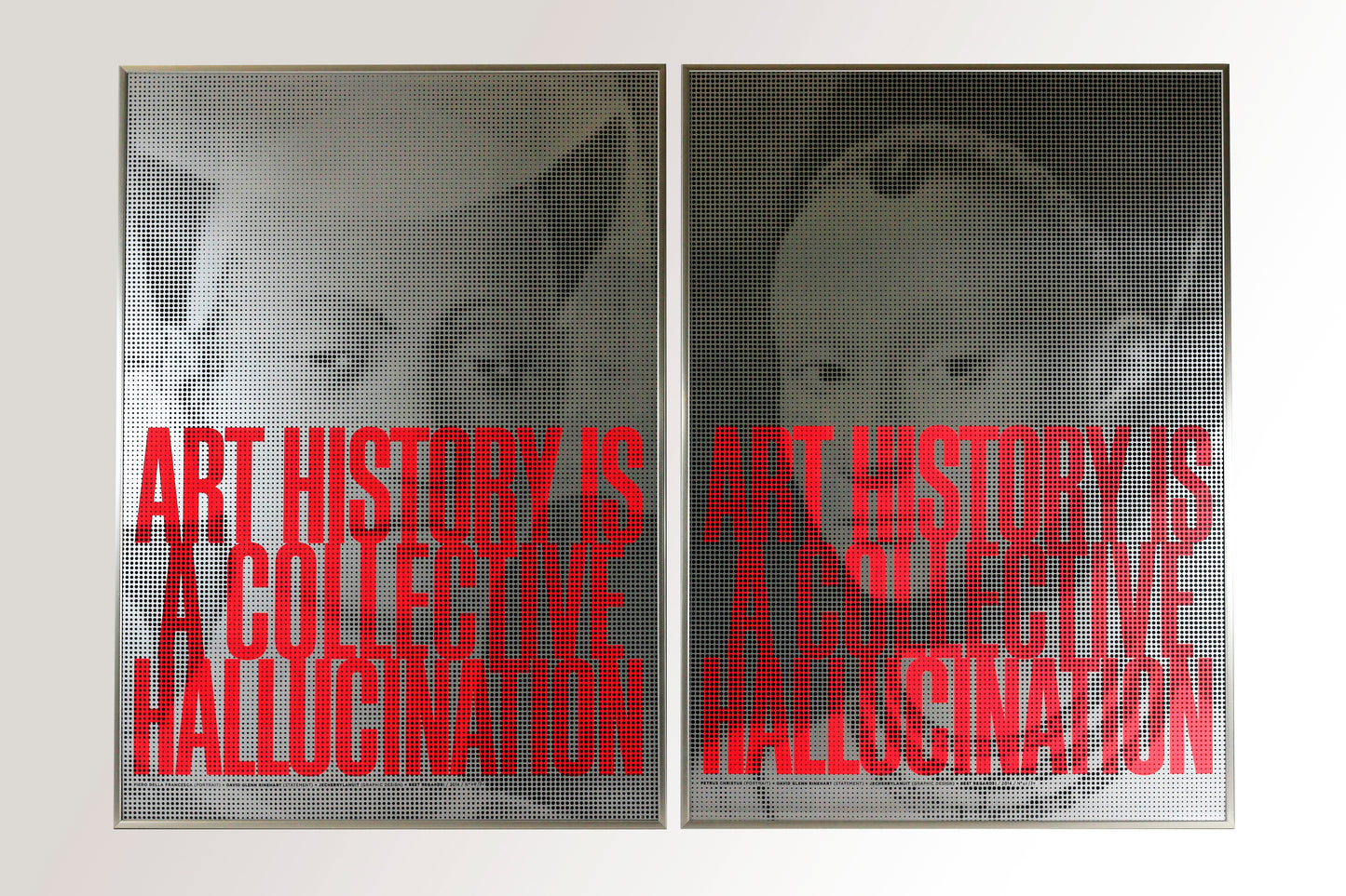 Paire d'affiches JECHERRYLANUIT - ART HISTORY IS A COLLECTIVE HALLUCINATION - 60 x 80 cm (x2)