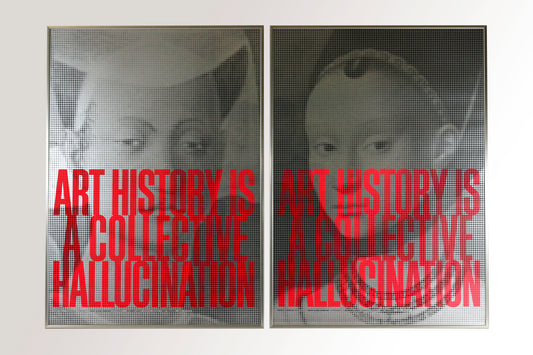 Paire d'affiches JECHERRYLANUIT - ART HISTORY IS A COLLECTIVE HALLUCINATION - 60 x 80 cm (x2)