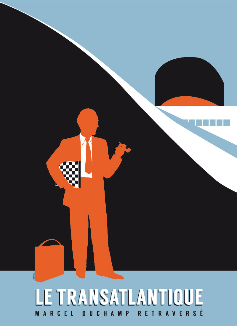Affiche NIDRAGED -  Le Transatlantique, Marcel Duchamp retraversé
